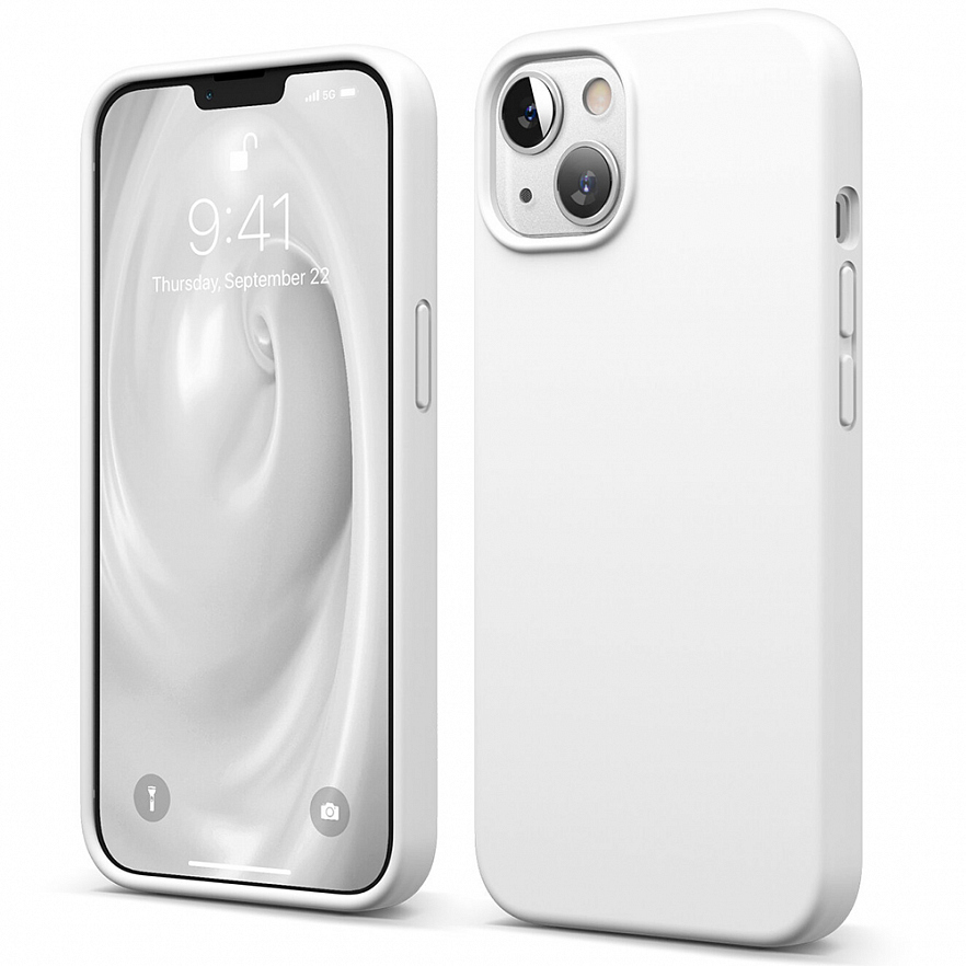 Чехол Elago Soft Silicone Case для iPhone 13 белый (White)