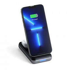 Складная док-станция Satechi Duo Wireless Charger Stand (ST-UCDWPBSM) - Серый космос