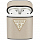 Чехол Guess Saffiano PU Leather Case Metal Logo для AirPods бежевый
