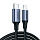 Кабель Ugreen US304 (2 метра) Lightning to USB-C Cable Aluminum Shell Braided с поддержкой PD чёрный