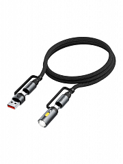 Зарядный дата кабель ACEFAST J5 USB-C, USB-A с фонариком