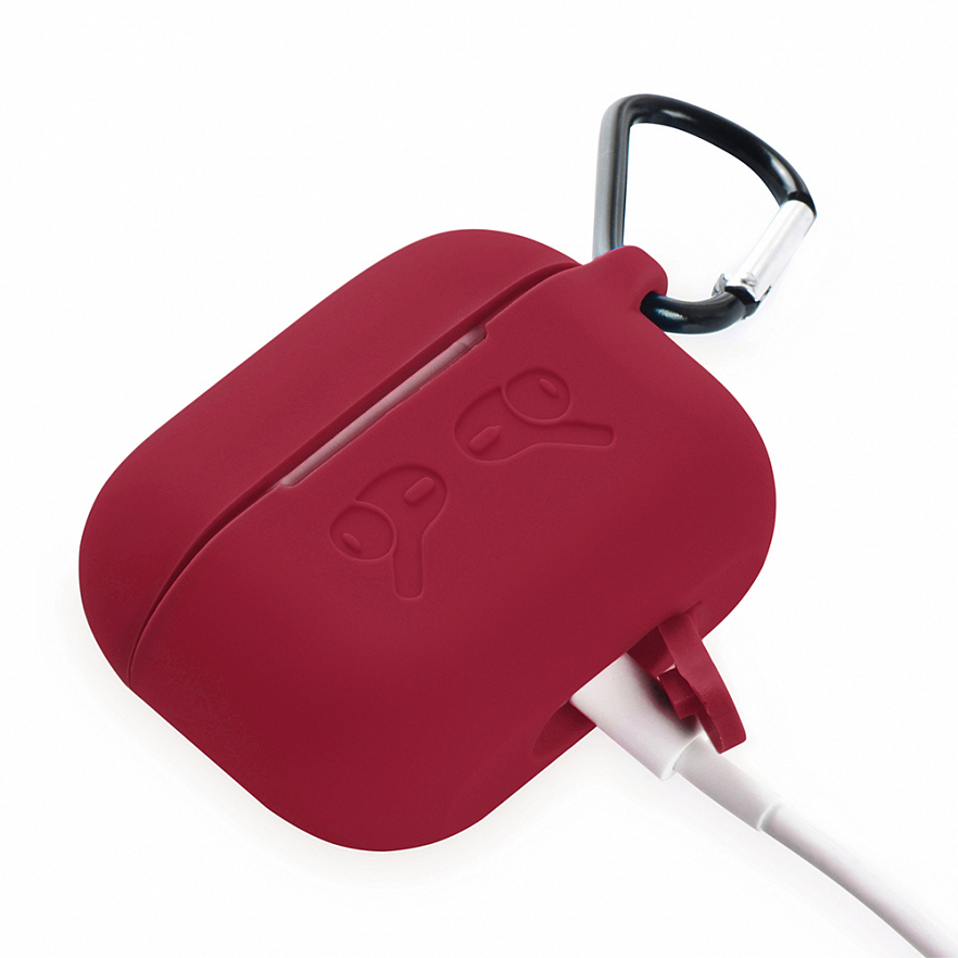 Чехол Guardi Soft Touch Protective Case для Airpods Pro бордовый