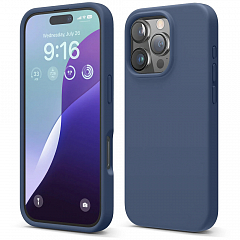 Чехол Elago Premium Silicone для iPhone 16 Pro джинсовый индиго (Jean Indigo)