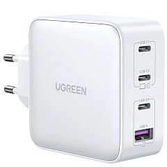 Сетевое зарядное устройство UGREEN CD226 USB-A + 3 x USB-C 100W GaN белое (15337)