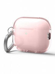 Чехол с карабином Elago Clear Hang для AirPods Pro 3 розовый