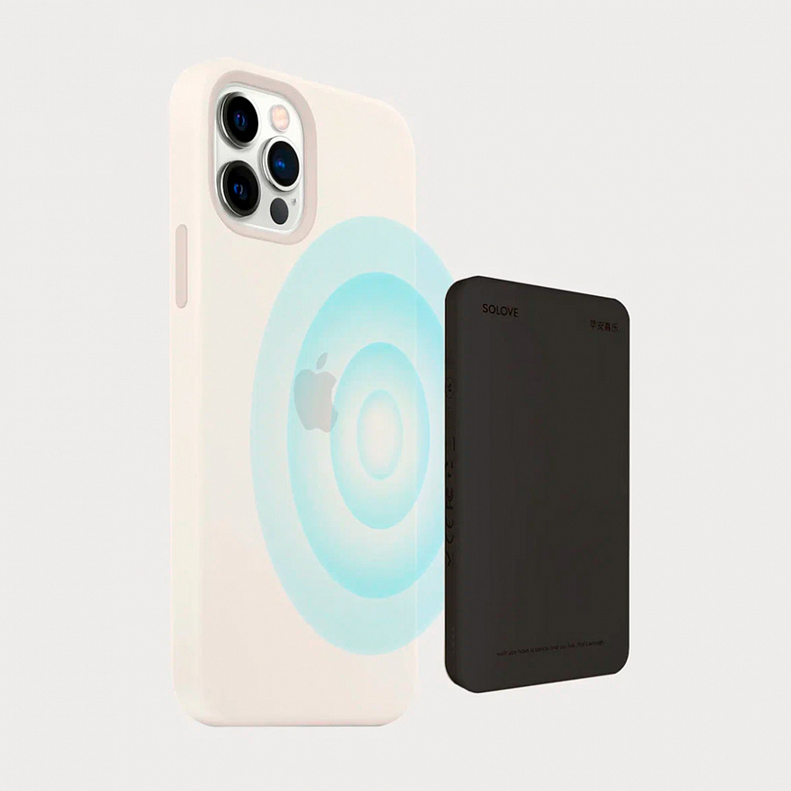 Внешний аккумулятор SOLOVE W9 Magnetic MagSafe 20W 5000 мАч чёрный