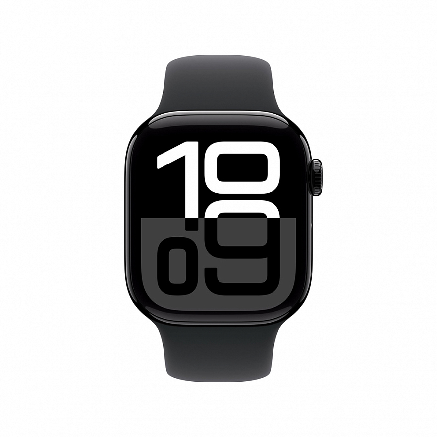 Умные часы Apple Watch Series 10 42 мм, GPS, алюминий чёрный, спортивный ремешок чёрный M/L