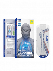 Защитное стекло BlueO SAPPHIRE для iPhone 17 Pro Max/16 Pro Max (+installerPro) черное