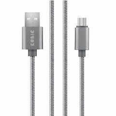 Кабель Rombica Kubic C05C USB-C — USB-A (3 метра) серый (K-C05CGR)