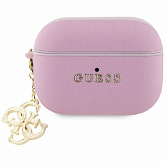 Чехол CG Mobile Guess Saffiano 4G Charm для AirPods Pro 2 (2022) розовый