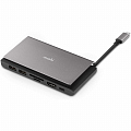 Портативный USB-хаб Moshi Symbus Mini 7-in-1 (USB-C PD, HDMI, USB-A 3.1, Gigabit Ethernet, SD/microSD) серый космос