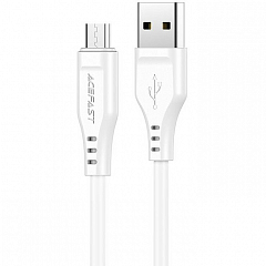 Кабель Acefast C3-09 USB-A to micro-USB TPE Charging Data Cable (1,2 метра) белый (AF-C3-09-WH)
